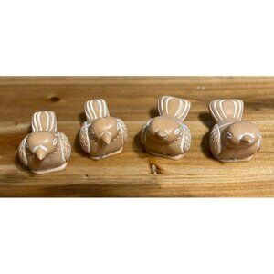 Set of 4 bird place card holders picture holders small bird decoration figurines
